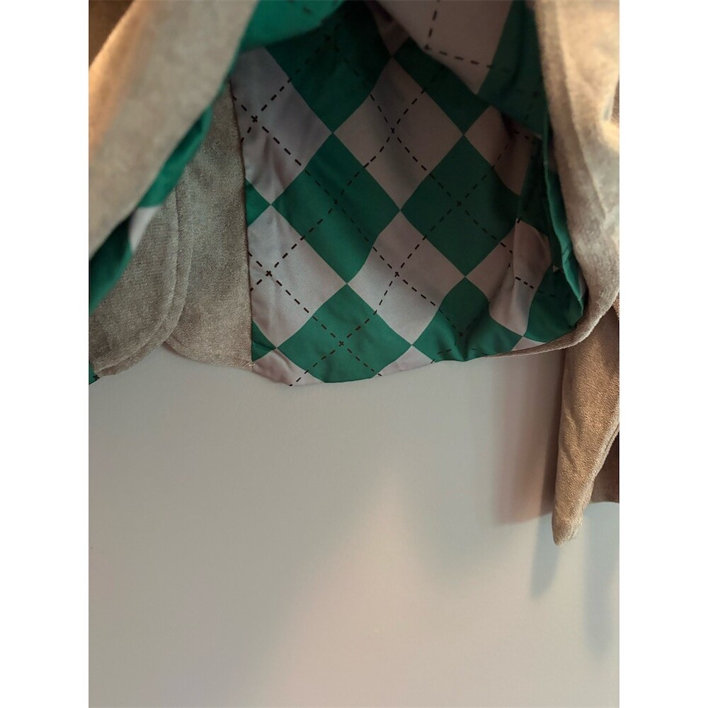 Harry Potter Slytherin Cropped Blazer Jacket Womens Gray Green Size M - Picture 5 of 10